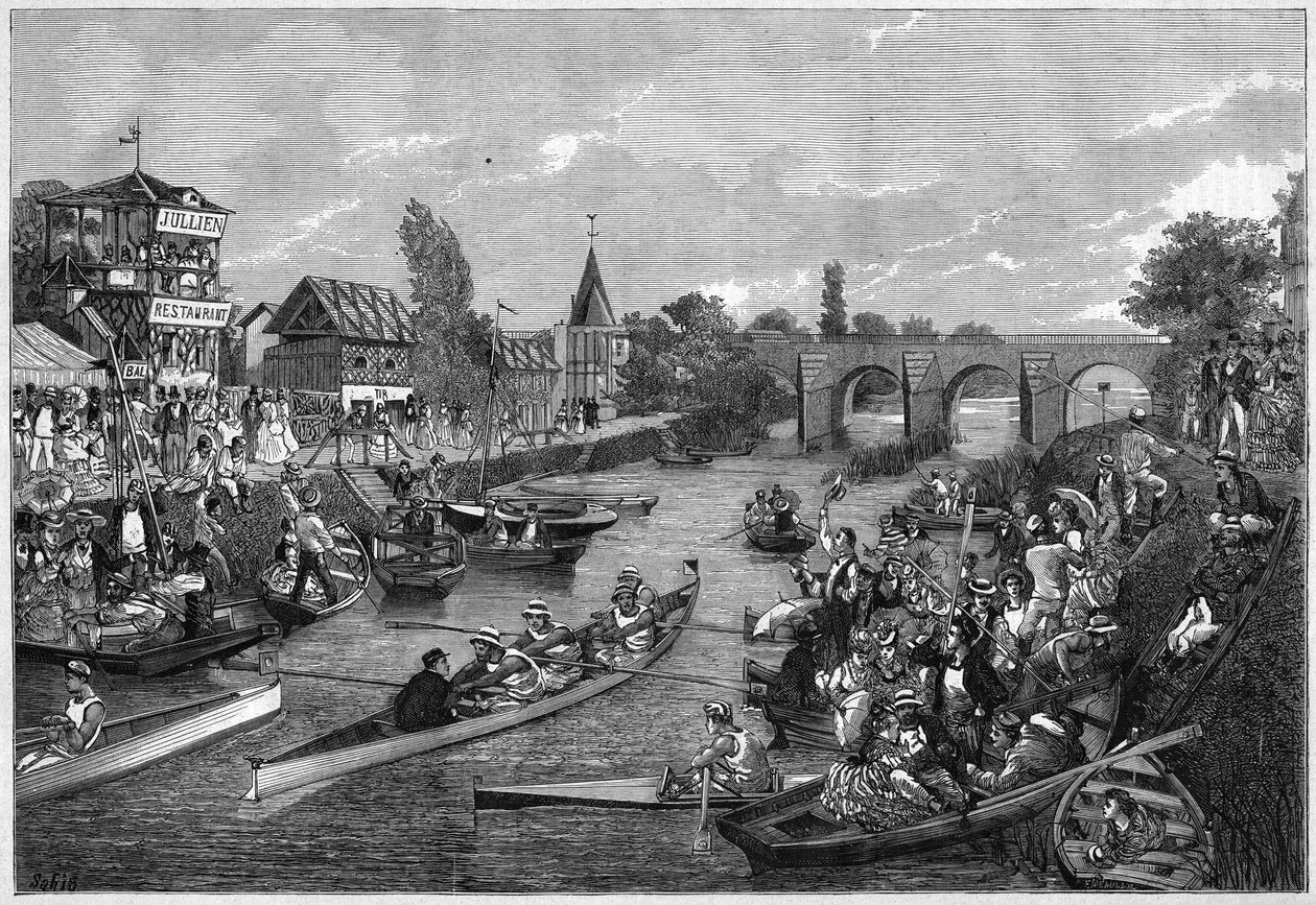 Spływ kajakowy po Sekwanie w Joinville le Pont (Joinville-le-Pont) autorstwa French School