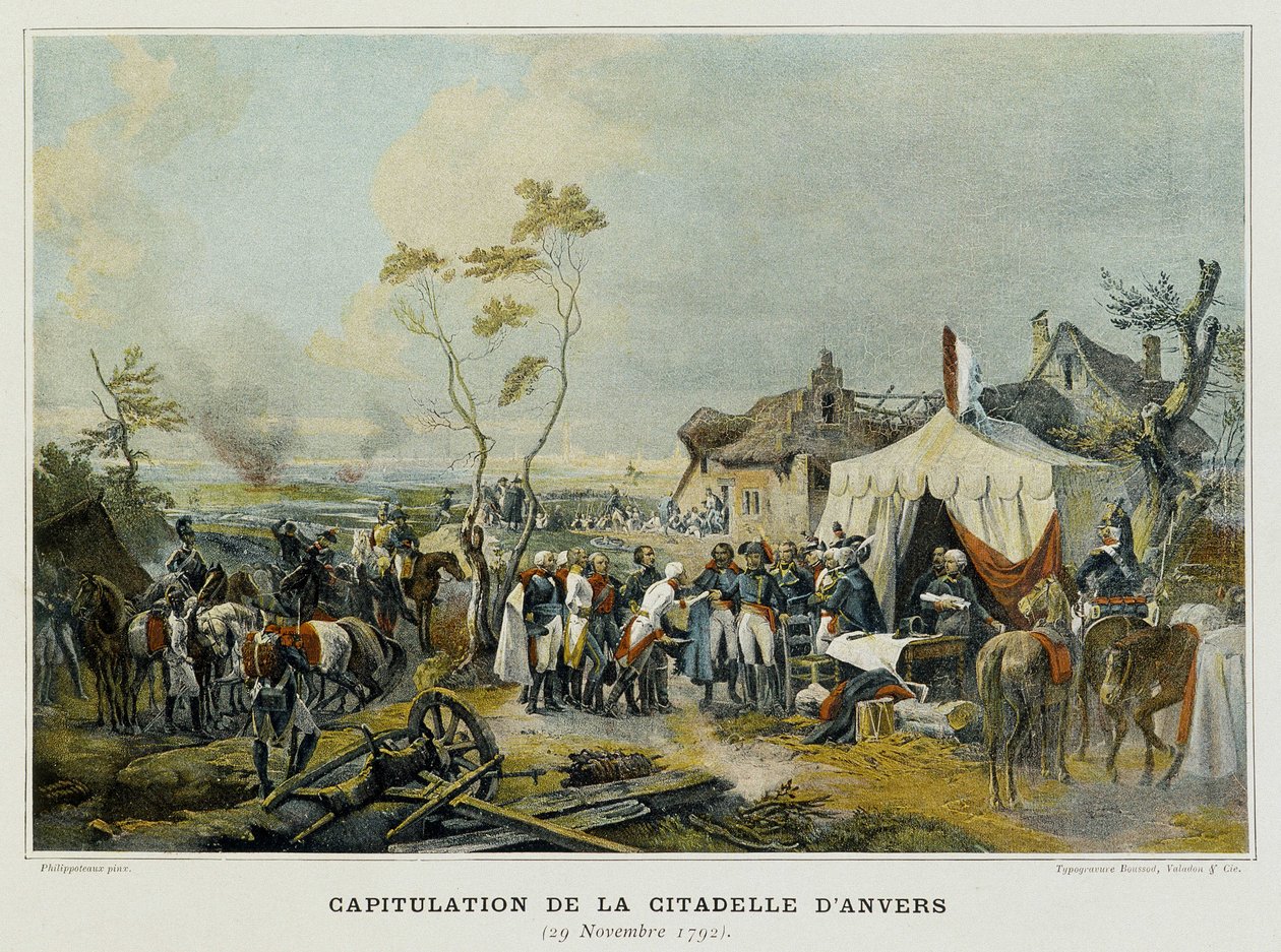 Kapitulacja Cytadeli w Antwerpii (Flandria, Belgia), 29 listopada 1792. autorstwa French School