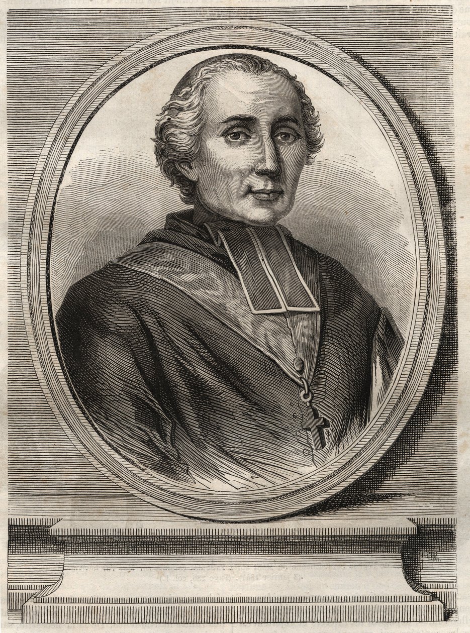 Kardynał Francois-Nicolas-Madeleine (Francois Nicolas Madeleine) Morlot 1795-1862 - Archeveque Paryża i kardynała - autorstwa French School