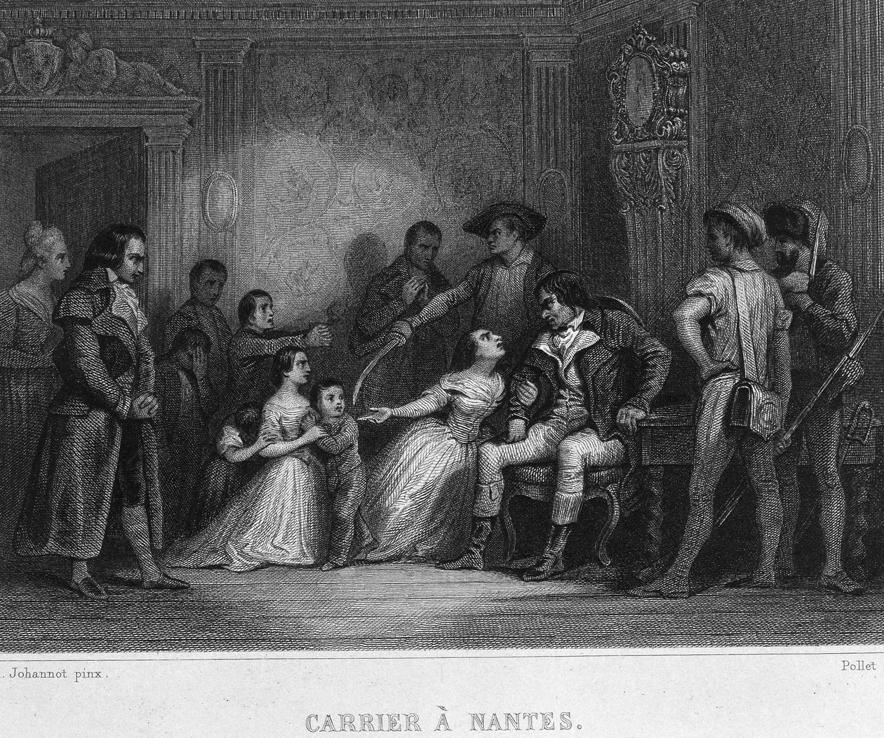 Carrier a Nantes – w „francuskim Revolution”” Thiersa. 19 wiek autorstwa French School