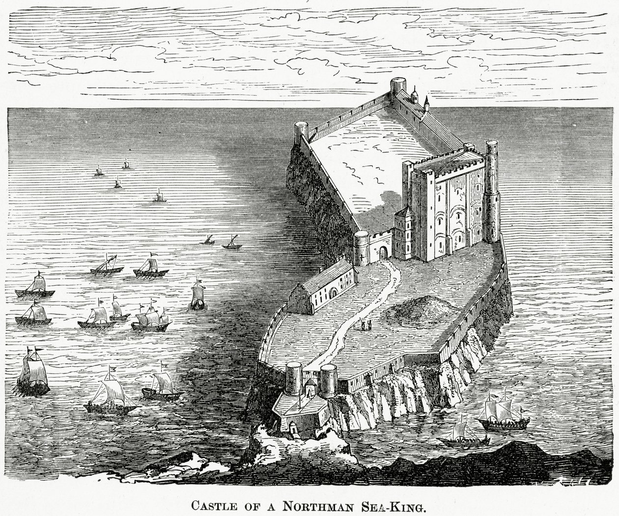 Zamek Northman Sea-King, ok.1880 autorstwa French School
