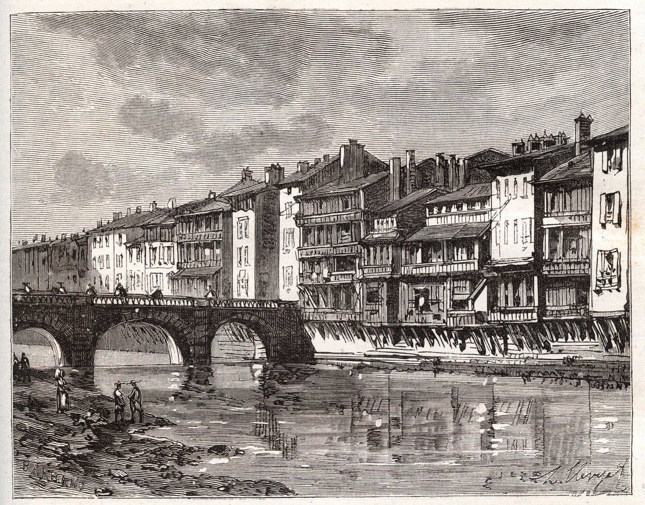 Castres - Langwedocja-Roussillon-Midi-Pyrenees - rycina w „La France illustree: geografia, historia, administracja statystyczna” autorstwa V.-A. Słodowo-Brązowy. 1884 autorstwa French School