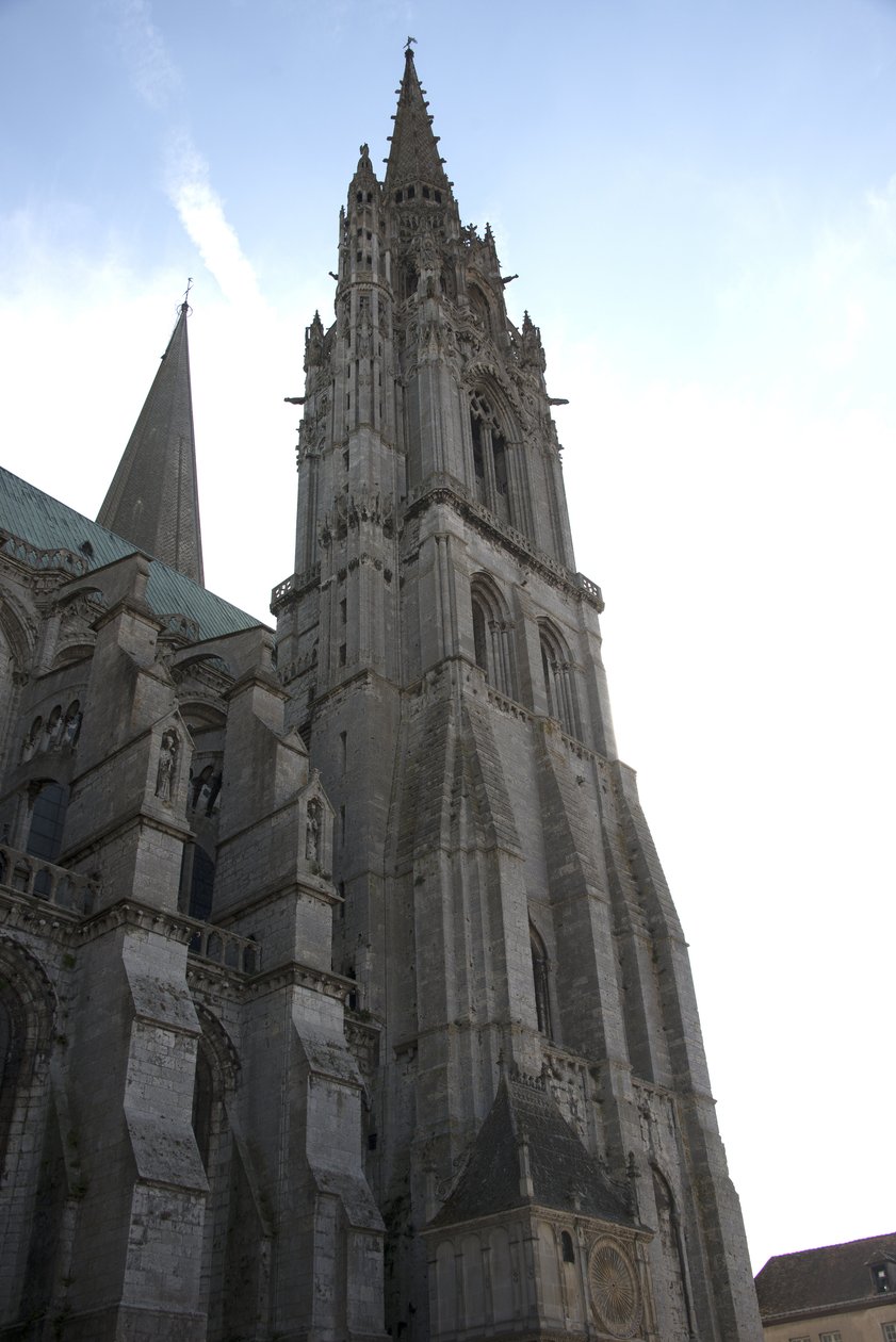 Katedra w Chartres, fasada północna z pawilonem zegarowym autorstwa French School