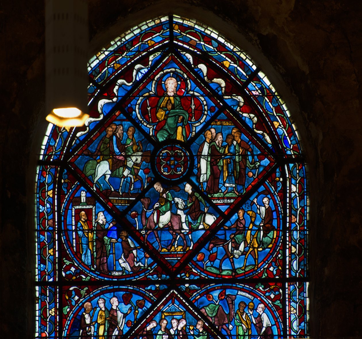 Cathedrale de chartres, witraże: życie Józefa, wysoka szczegółowość autorstwa French School