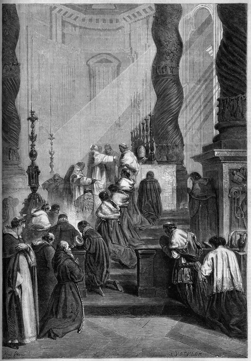 Ryt Katolicki - Wielkanoc - 1860: Papież Pius IX (lub Pio 9 autorstwa French School