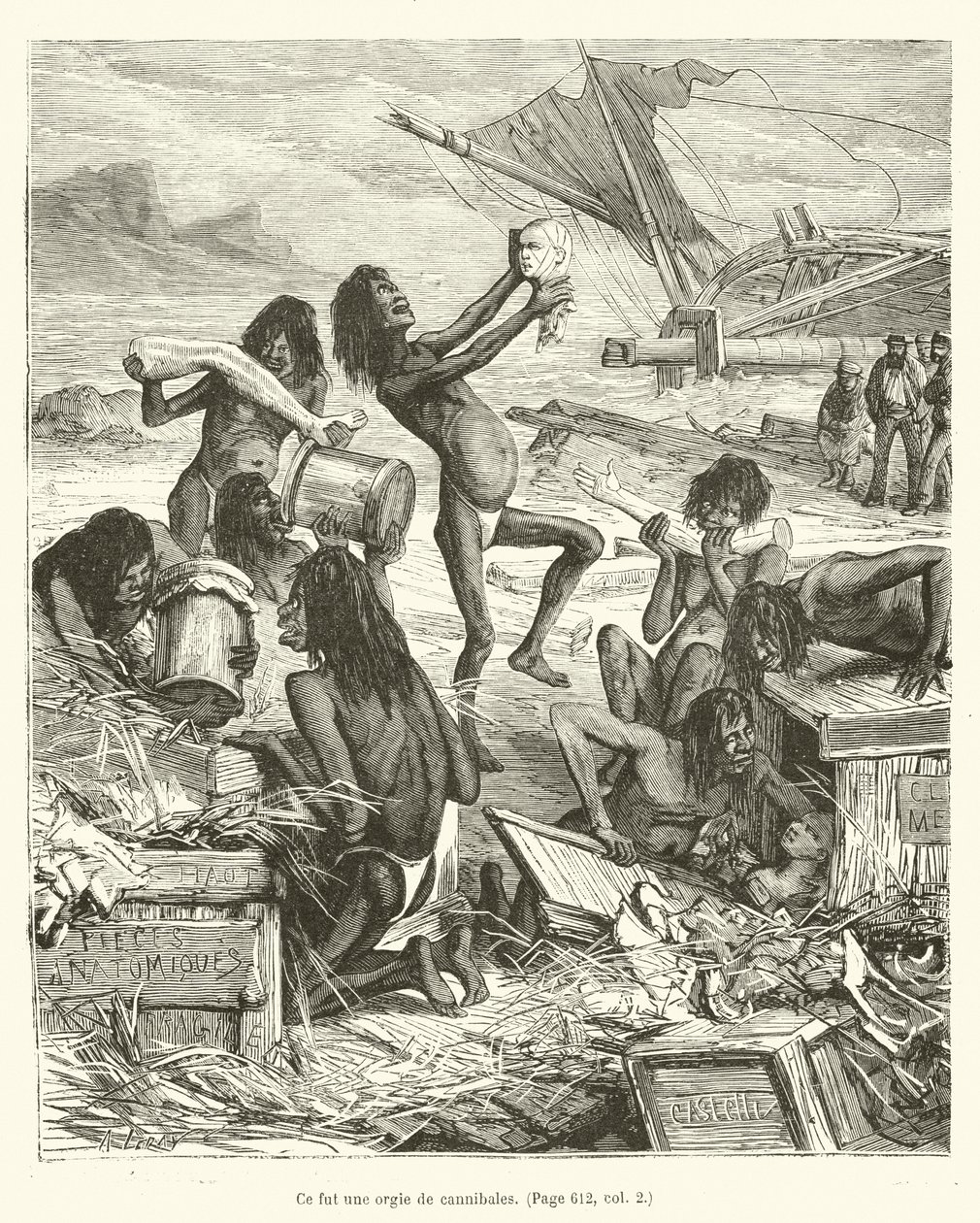 To była orgia kanibali (rycina) autorstwa French School