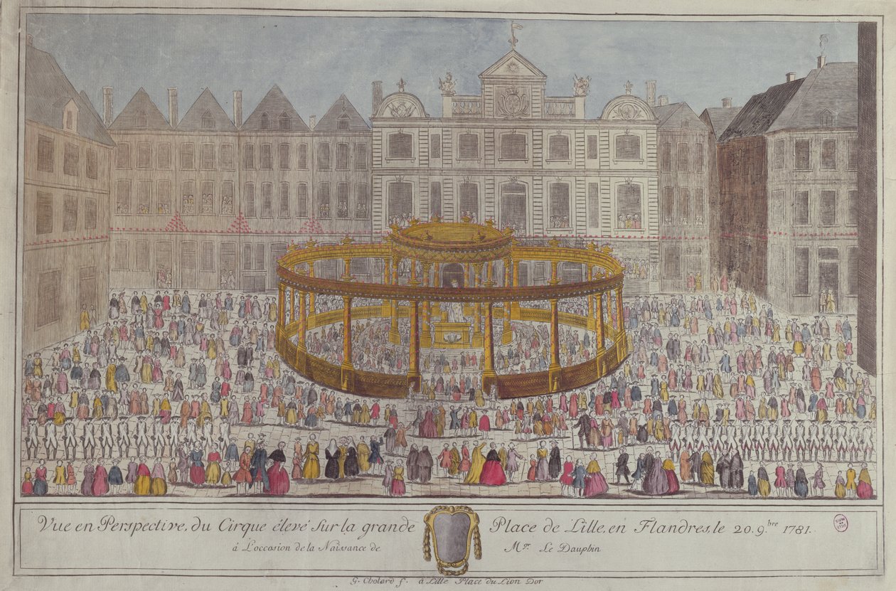 Uroczystości w Lille na cześć narodzin delfina, 1781 r. autorstwa French School