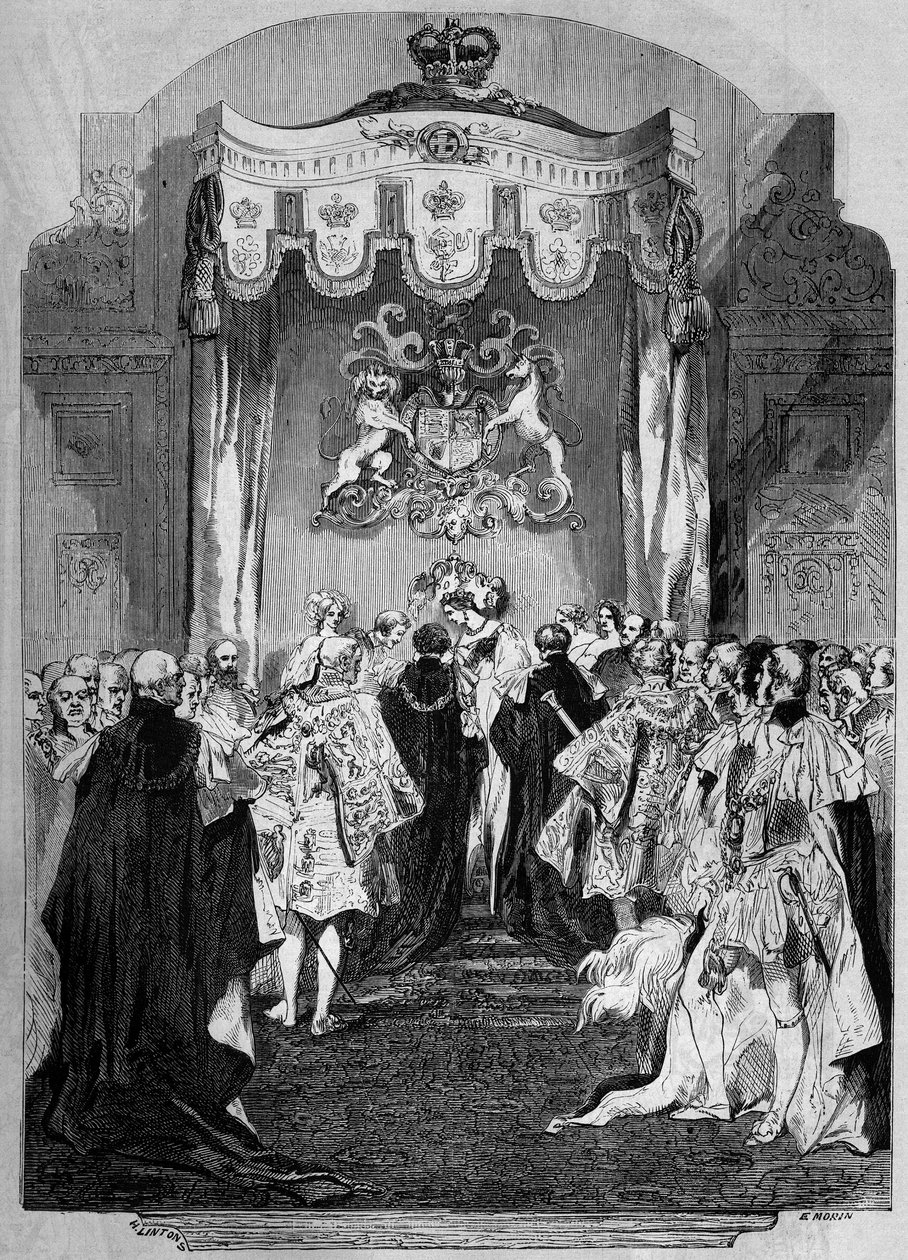 Ceremonia Orderu Podwiązki, Zamek Windsor (Anglia) autorstwa French School