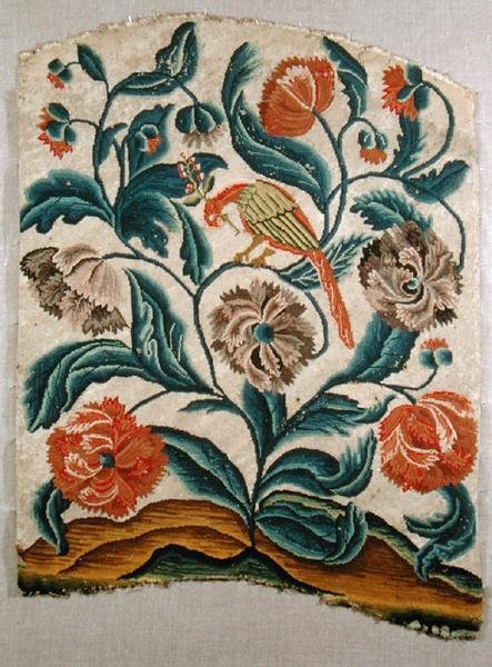 Oparcie krzesła, ok.1725-50 (haft na płótnie) autorstwa French School