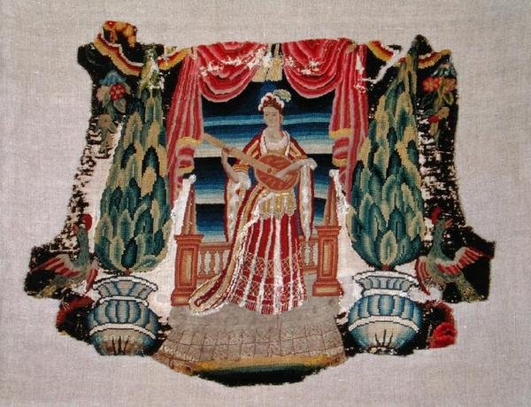 Siedzisko krzesła, ok. 1690 (haft na płótnie) autorstwa French School