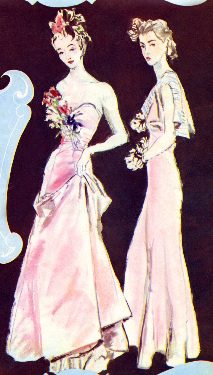 Suknie wieczorowe Chanel, z "Marie Claire", 23 września 1938 (druk) autorstwa French School