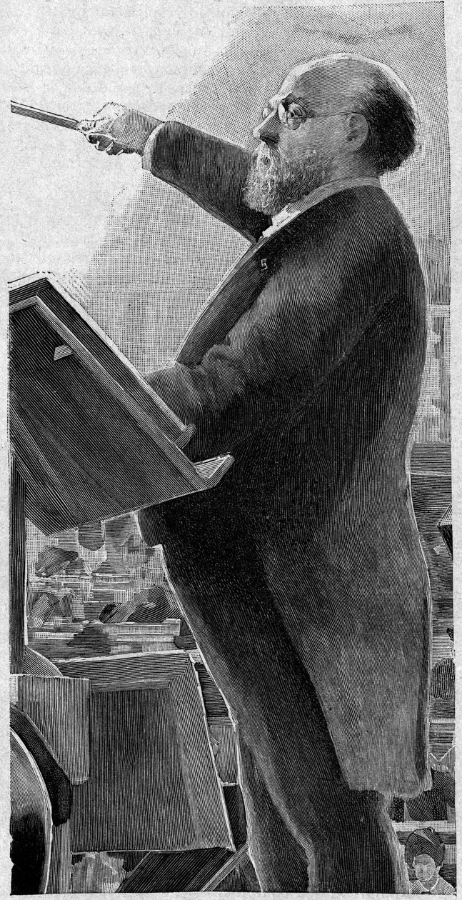 Charles Lamoureux (1834-1899), francuski skrzypek, pierwszy dyrygent Opery Paryskiej. autorstwa French School