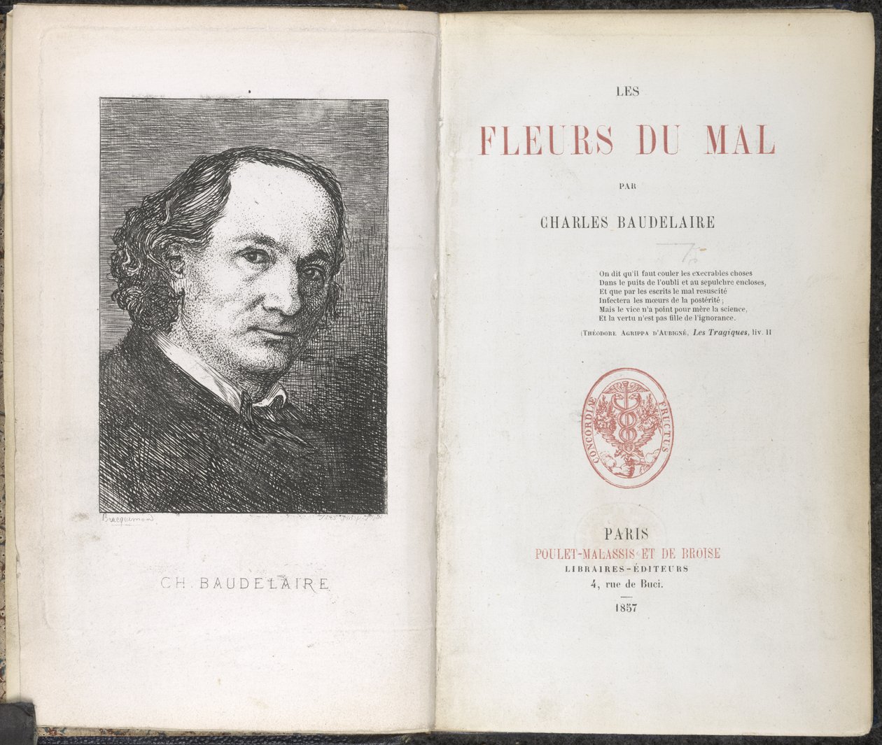 Charles Pierre Baudelaire, Kwiaty zła autorstwa French School