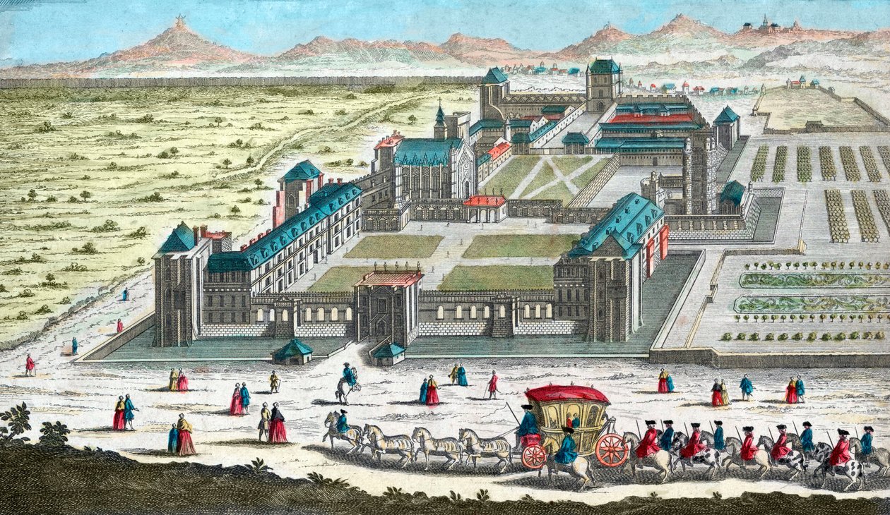 Chateau de Vincennes pod Paryżem - w XVIII wieku autorstwa French School