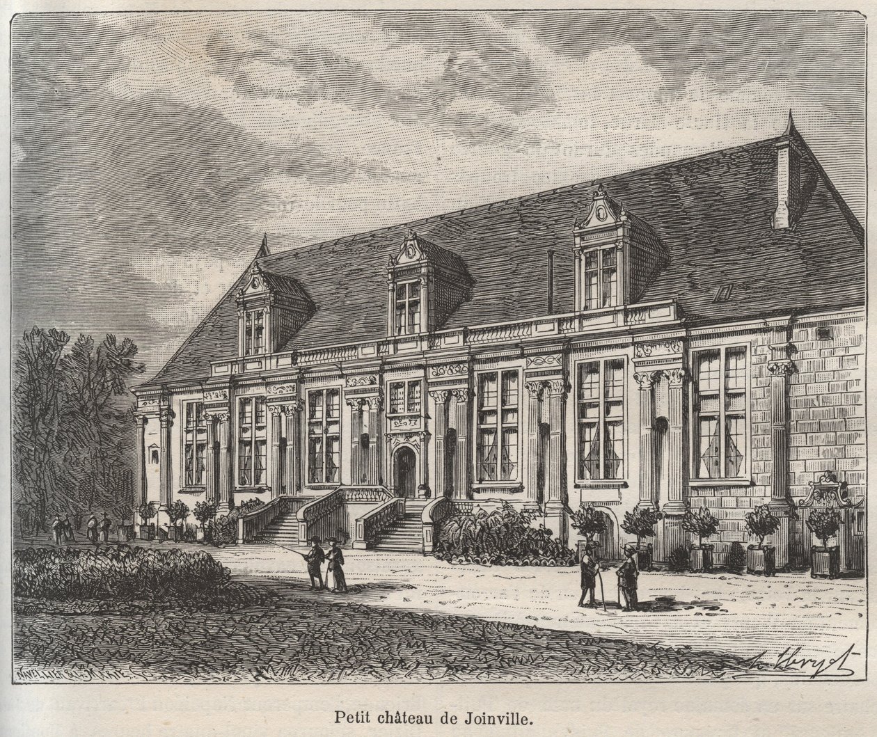 Chateau du Grand Jardin, Joinville - Haute-Marne - rycina w „La France illustree: geografia, historia, administracja statystyczna” autorstwa V.A. Słodowo-Brązowy. 1884 autorstwa French School