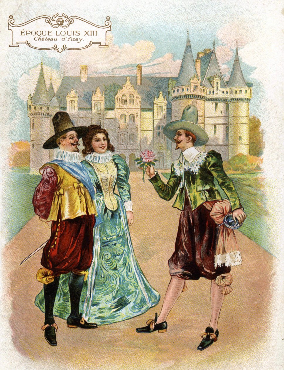 Chateaux de la Loire: Sala róż w zamku Azay le Rideau (Azay-le-Rideau), Indre et Loire (Indre et Loire), Centrum, Francja, zbudowany w XVI wieku w 1529 roku za Ludwika XIII. autorstwa French School