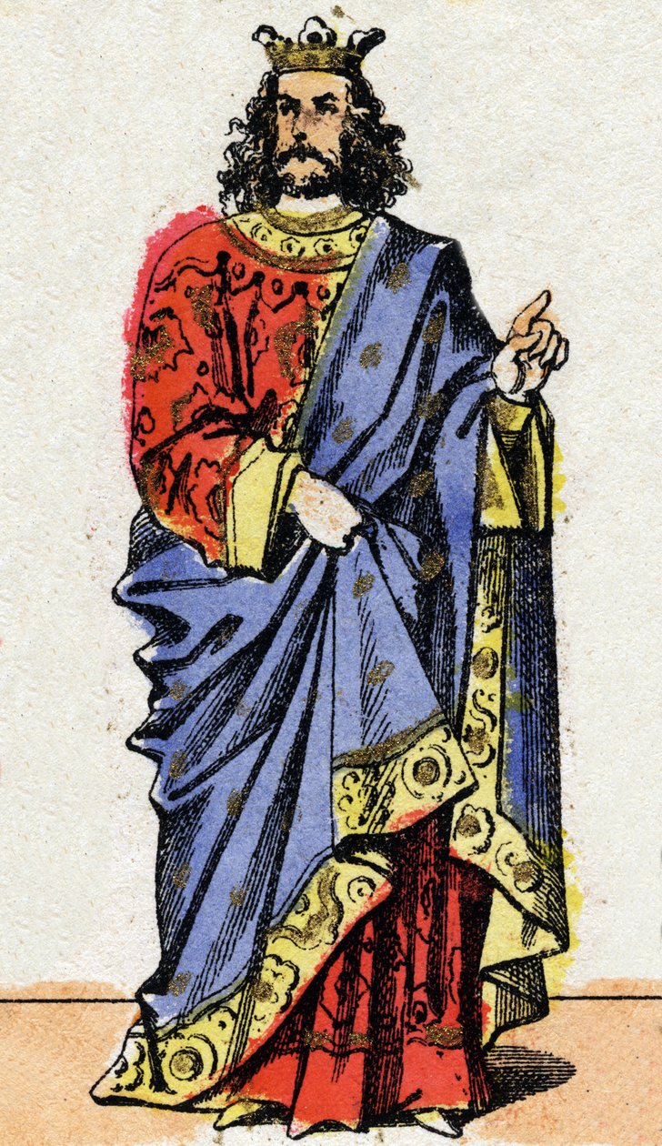 Childeryk I, król Salians Franki (436-481). autorstwa French School