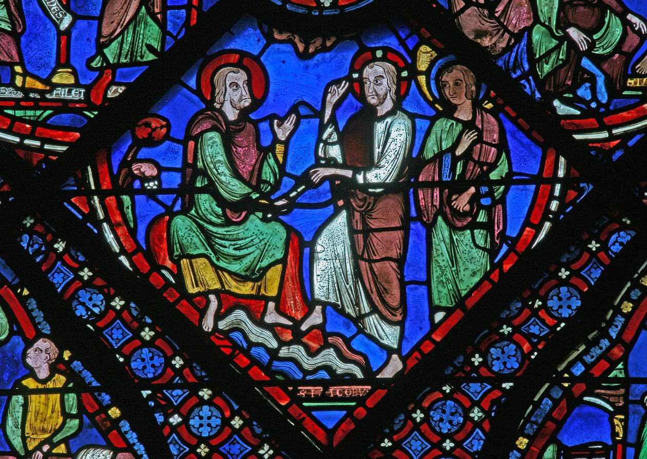 Chrystus daje św. Jakubowi swoją laskę autorytetu (w5) autorstwa French School
