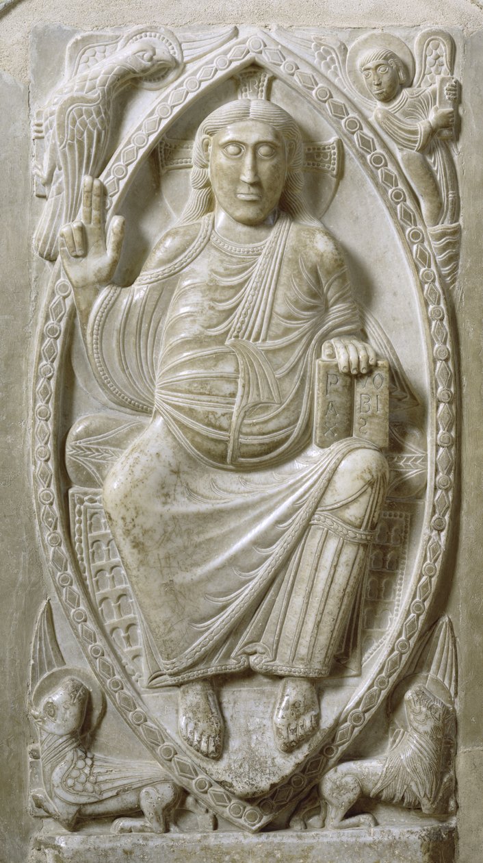 Chrystus w majestacie, z obejścia (marmur) autorstwa French School