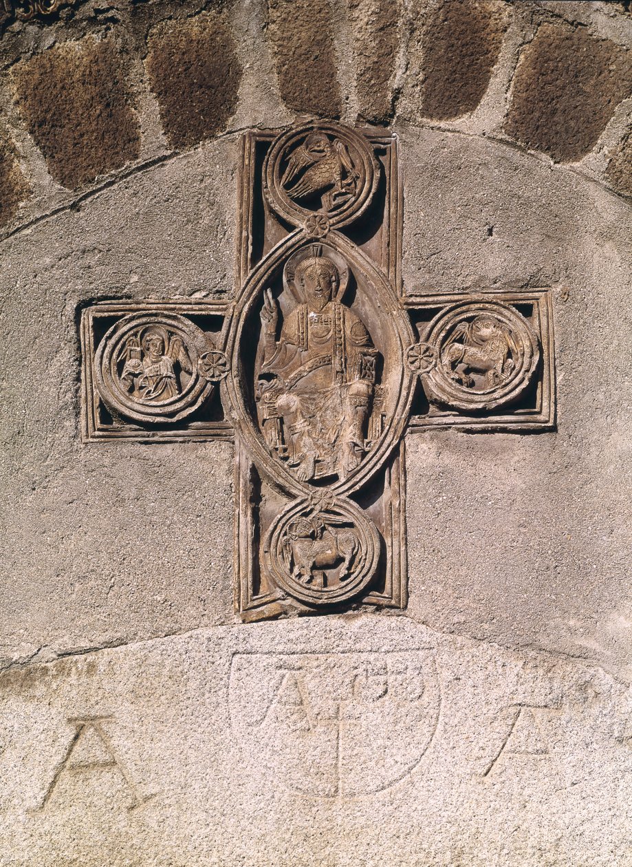Chrystus w majestacie z symbolami ewangelistów, IX-X w. autorstwa French School