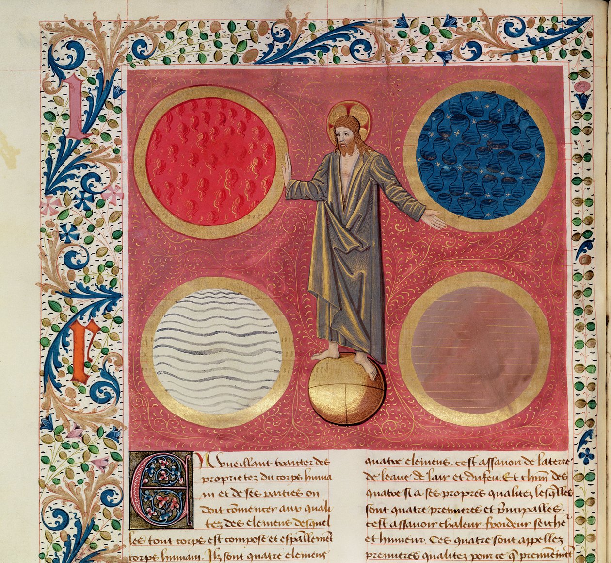 Chrystus otoczony czterema żywiołami autorstwa French School