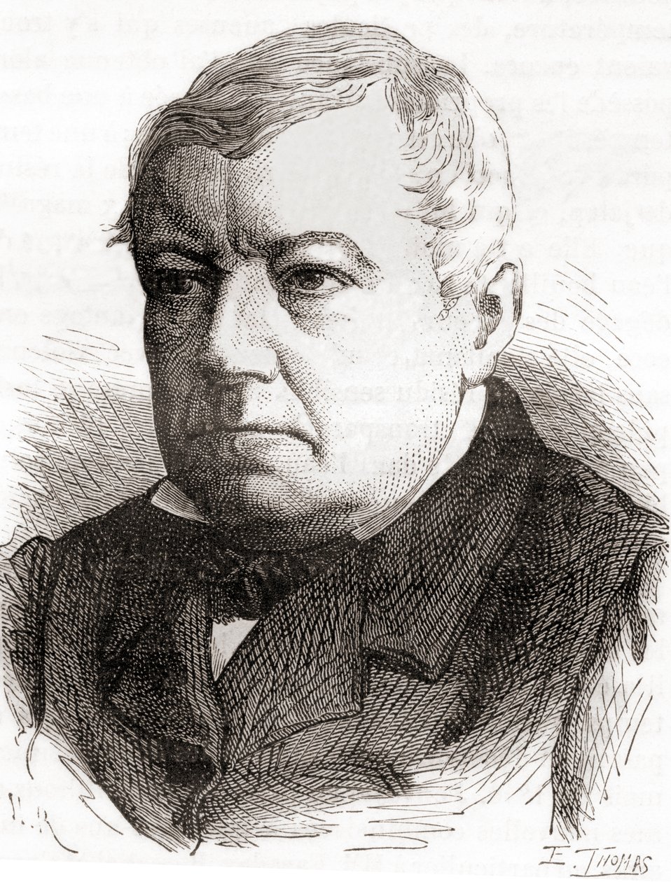 Christian Friedrich Schönbein, z Les Merveilles de la Science, opublikowanego ok. 1870 r. (rycina) autorstwa French School