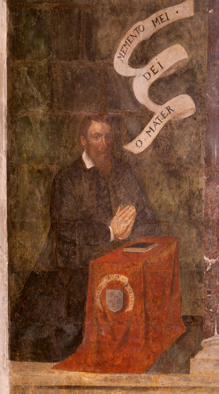 Kościół (kościół św. Jana Chrzciciela). Wnętrze. Kaplica św-Fursy. Malowidła ścienne. Gloryfikacja Maryi (fresk zwany dobrą śmiercią). Początek XVII wieku. autorstwa French School