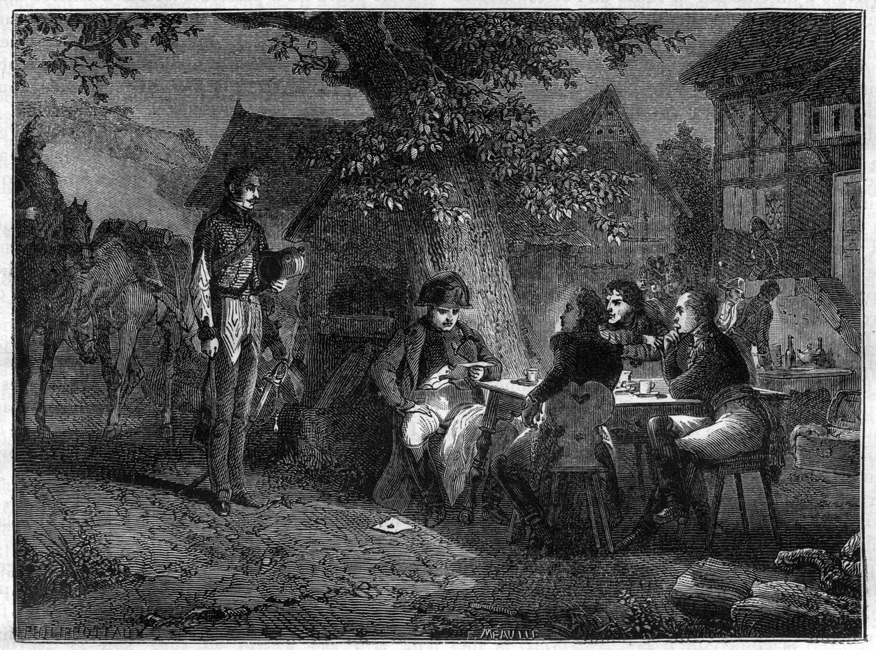Zimna krew Napoleona dowiedział się o niefortunnej bitwie pod Dennewitz (Niemcy) 8 września autorstwa French School