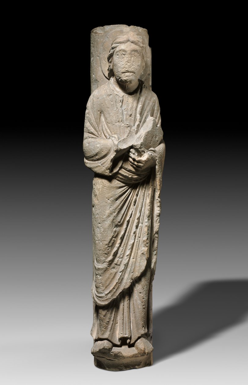 Kolumnowa Figura Apostoła, Châlons-sur-Marne, ok. 1180 (wapień) autorstwa French School