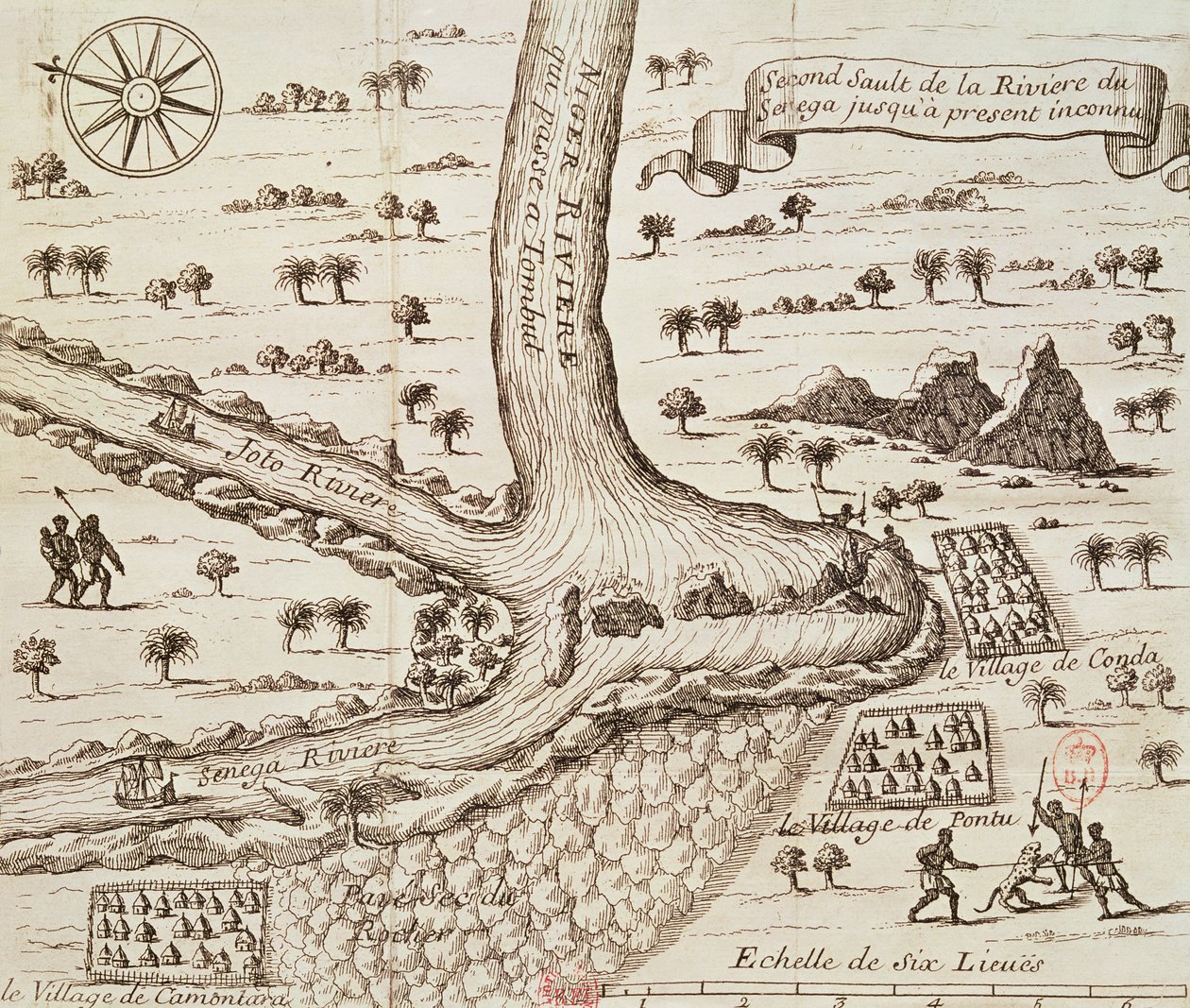 Zbieg czerni, Joto i Senegalu, ilustracja z „Decouverte de l