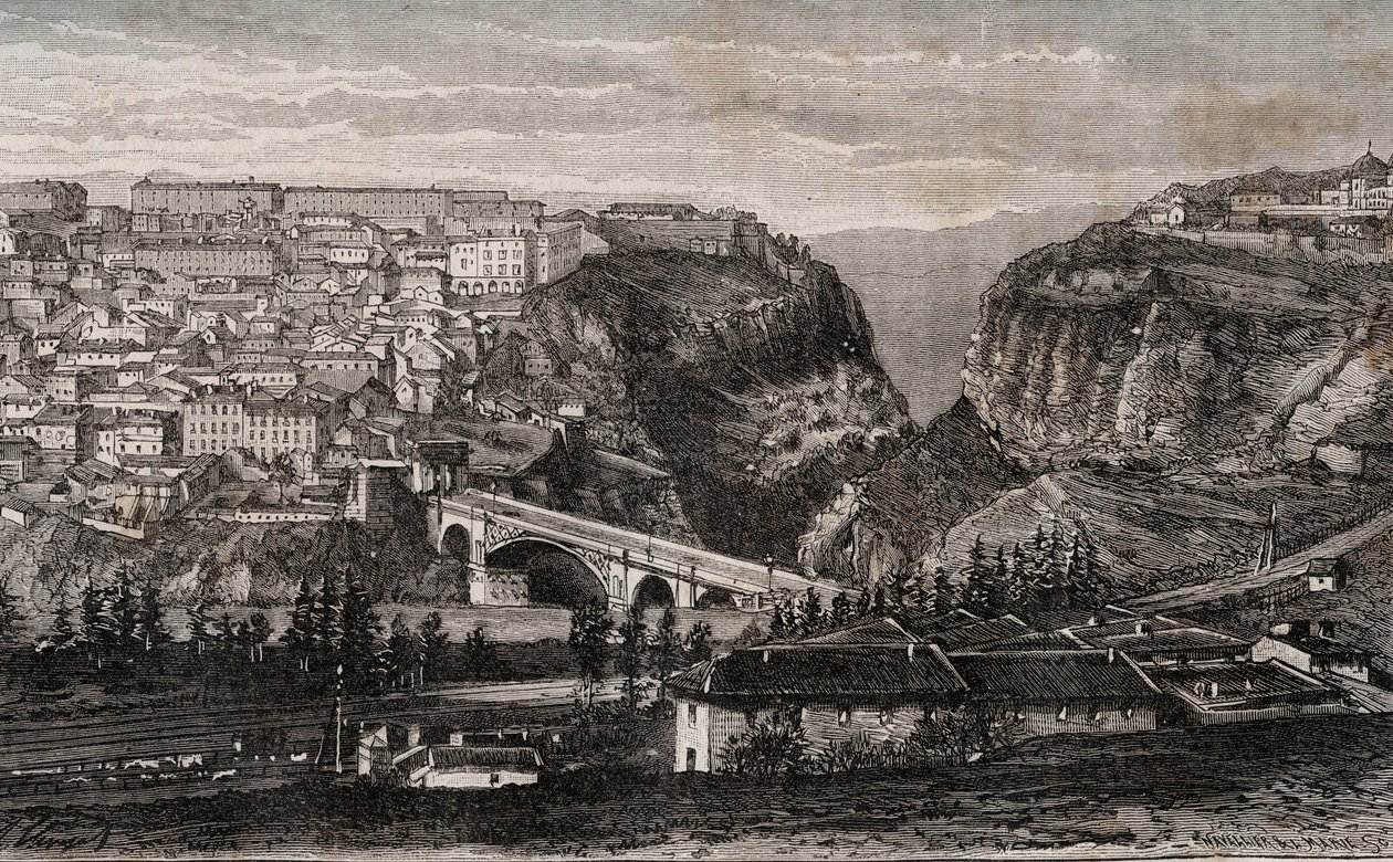 Konstantyn (Algieria) - grawer w „”La France illustree: geografia, historia, administracja statystyczna”” autorstwa V.A. Słodowo-Brązowy. 1884 autorstwa French School