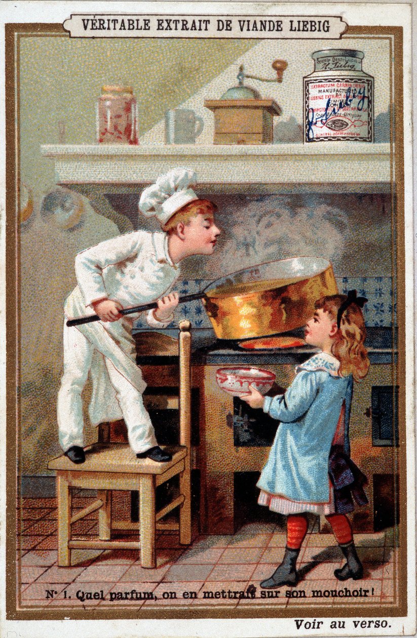 Gotuj w swoim piekarniku - chromo. Liébig autorstwa French School
