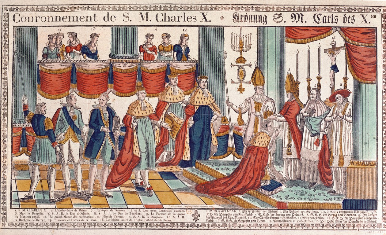 Koronacja Karola X (1757-1836) w Reims, 29 maja 1825 r. autorstwa French School
