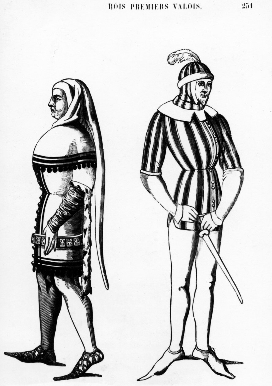 Kostiumy pierwszych królów Valois, 1877 autorstwa French School