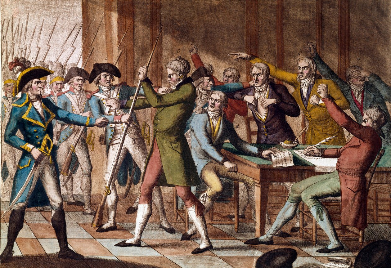 Zamach stanu 18 Fructidor (4 września 1797). autorstwa French School