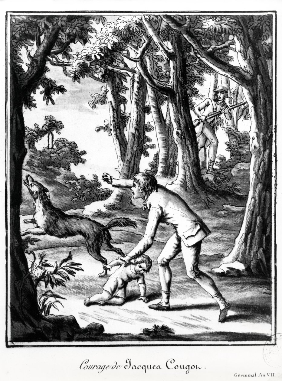Odwaga Jacquesa Cougona, 1799 autorstwa French School