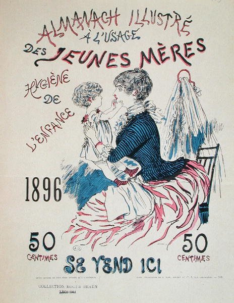 Okładka „Prześwietnego almanachu dla młodych matek” autorstwa French School