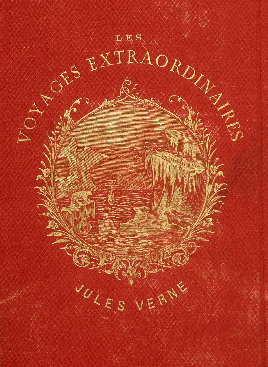 Okładka kolekcji „Les Voyages Extraordinary”” autorstwa Julesa Verne