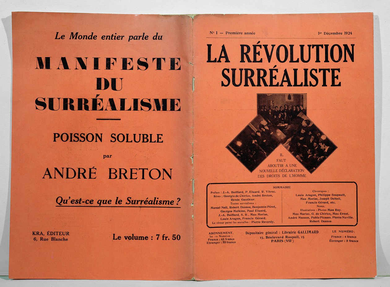 Okładka pierwszego numeru magazynu La Revolution Surrealiste, 1 grudnia 1924 autorstwa French School