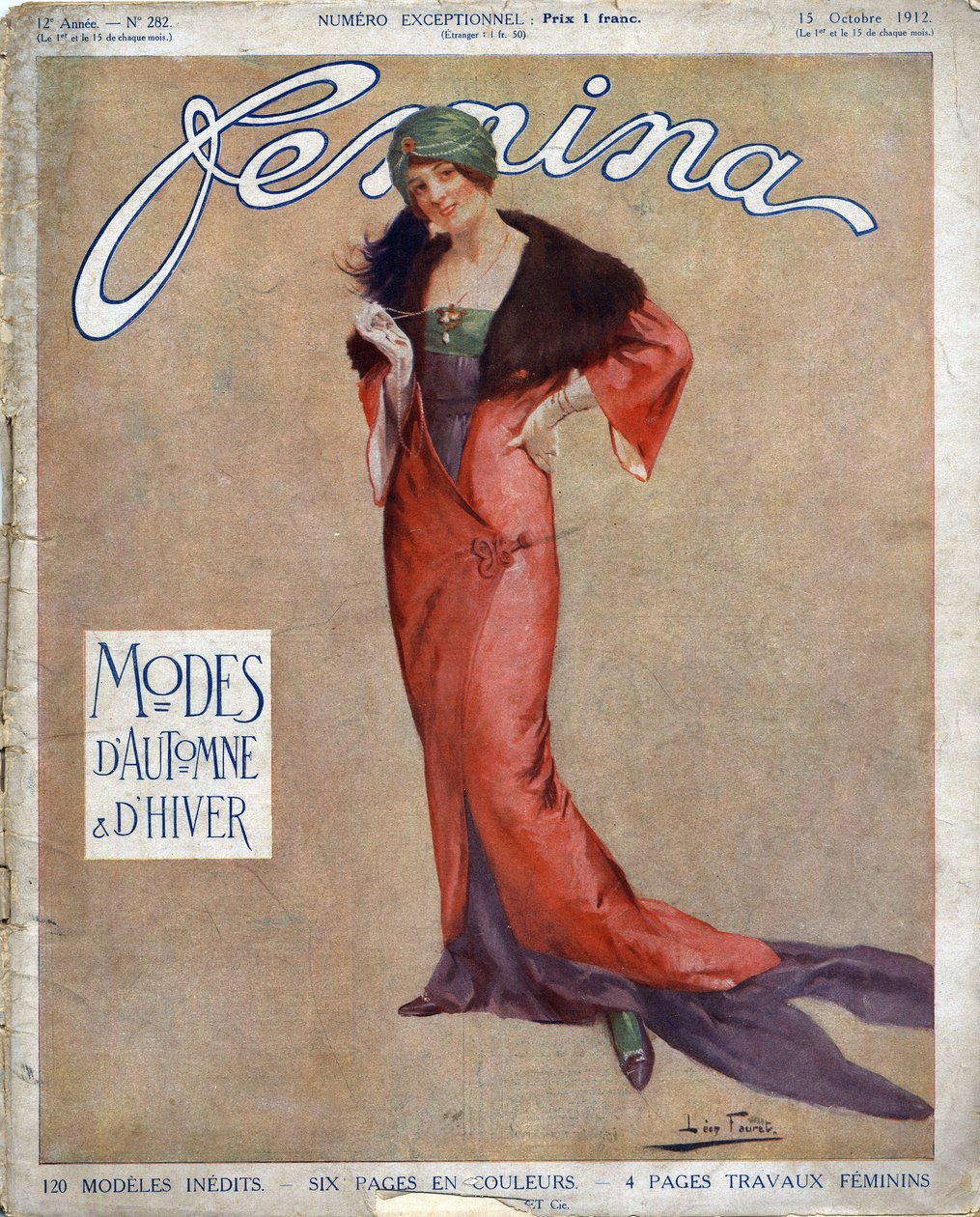 Okładka gazety "Femina" z października 1912 r., Modes d