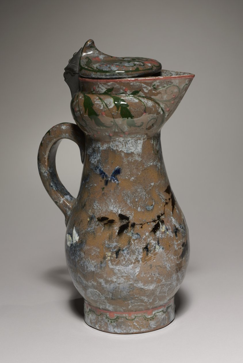 Pokryty Ewer, wykonany przez Fabrykę Haviland w Auteuil, Francja, ozdobiony przez Charlesa Midoux, 1878-1882 autorstwa French School