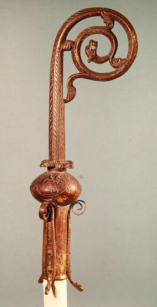 Pastorał kanclerza Guerina, biskupa Senlis z lat 1213-27 (metal złocony) autorstwa French School