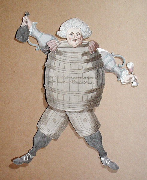 Wycinanka Louis Riqueti (1754-95) Vicomte de Mirabeau, ok. 1790 (patrz także 104552) autorstwa French School