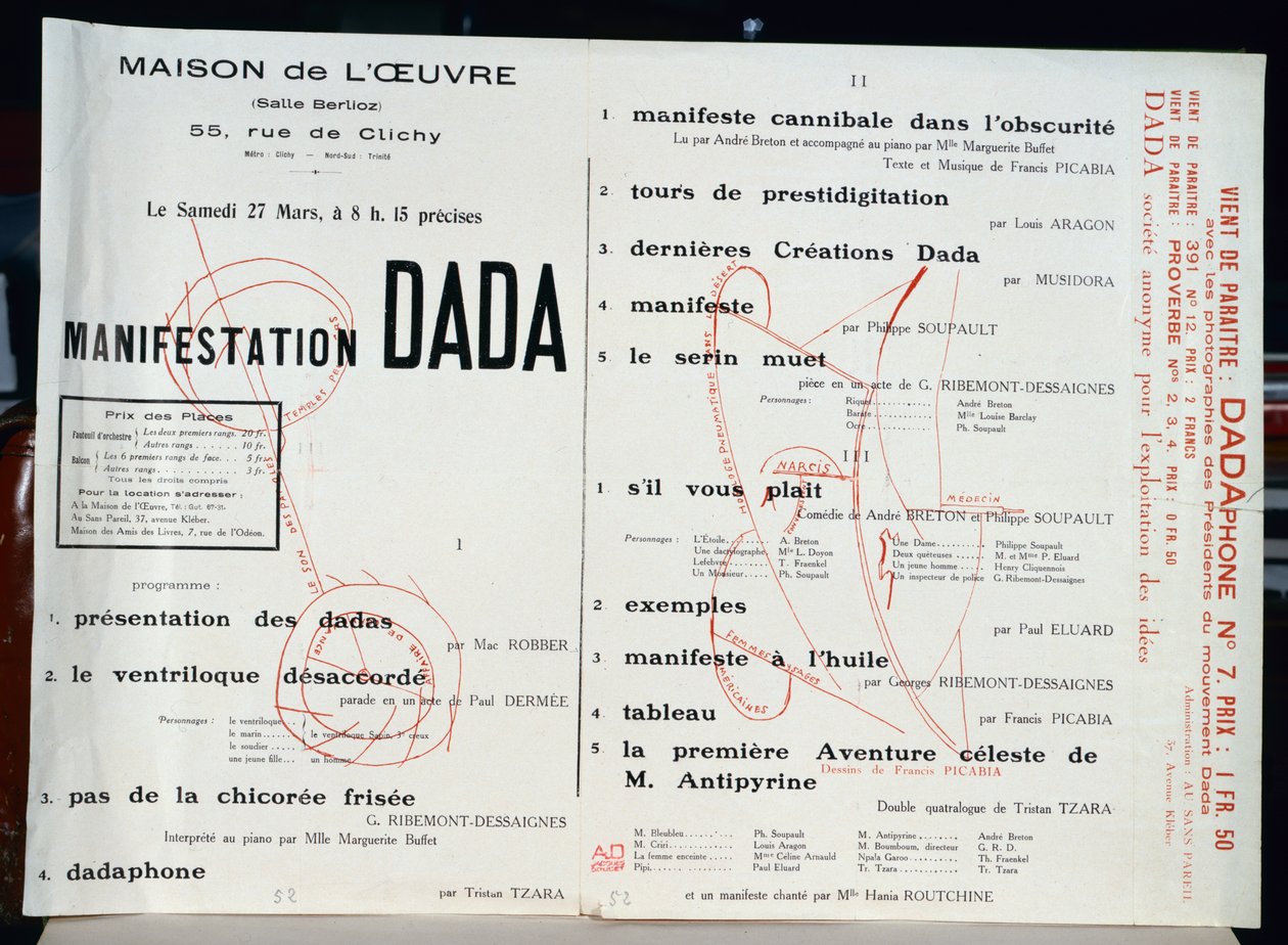 Manifestacja Dada, ok. 1921 autorstwa French School