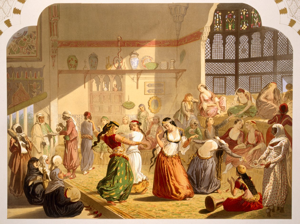 Ceremonia tańca w Kairze, 1860 autorstwa French School
