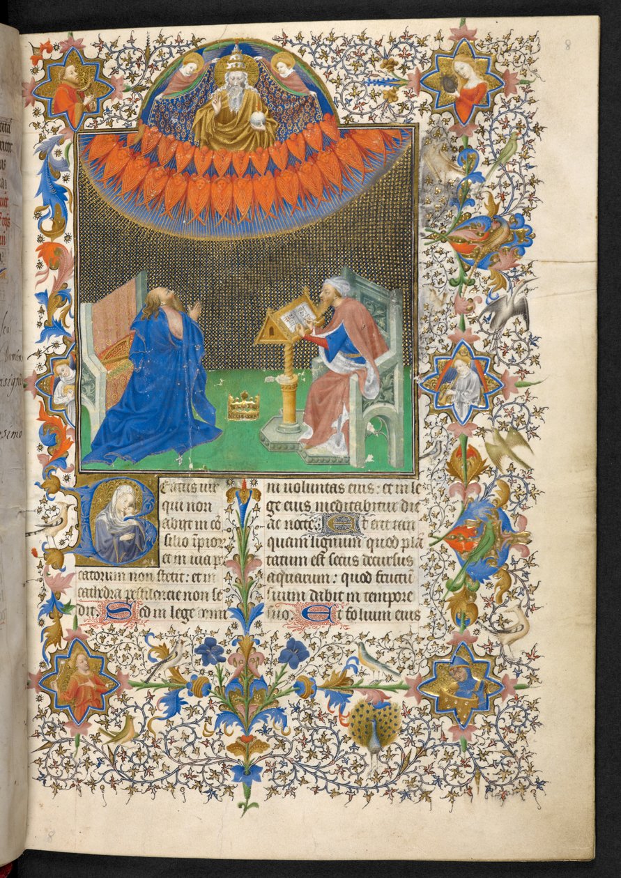 Dawid i Pan, Brewiarz Jana Nieustraszonego, dod. 35311, k.8r autorstwa French School