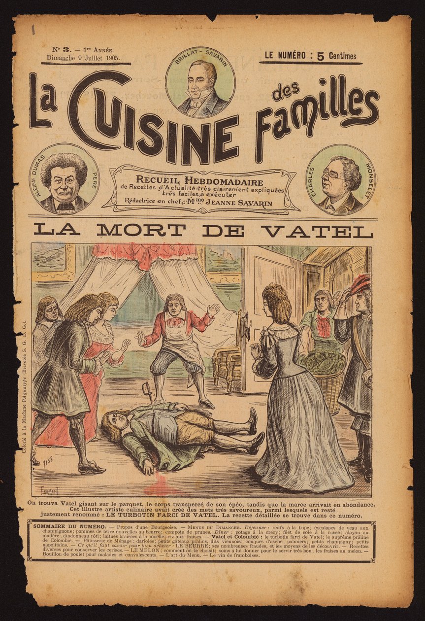 Śmierć francuskiego szefa kuchni Francoisa Vatela autorstwa French School