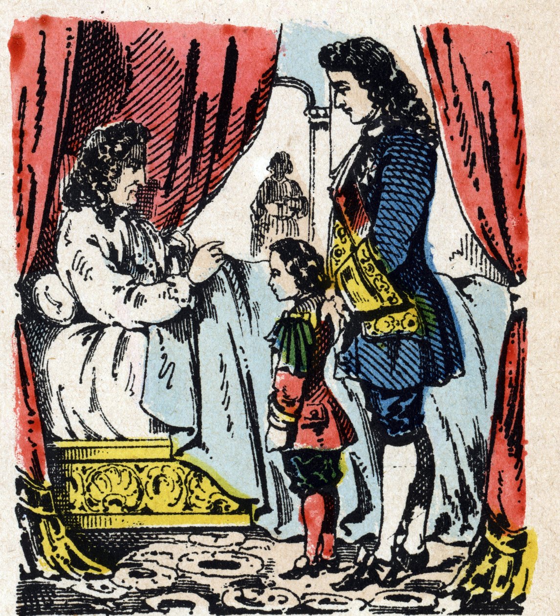 Śmierć Ludwika XIV w Wersalu, 1 września autorstwa French School
