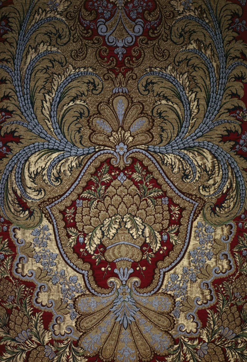 Dekoracyjny detal z gobelinu, Pałac Wersalski (tkanina) autorstwa French School
