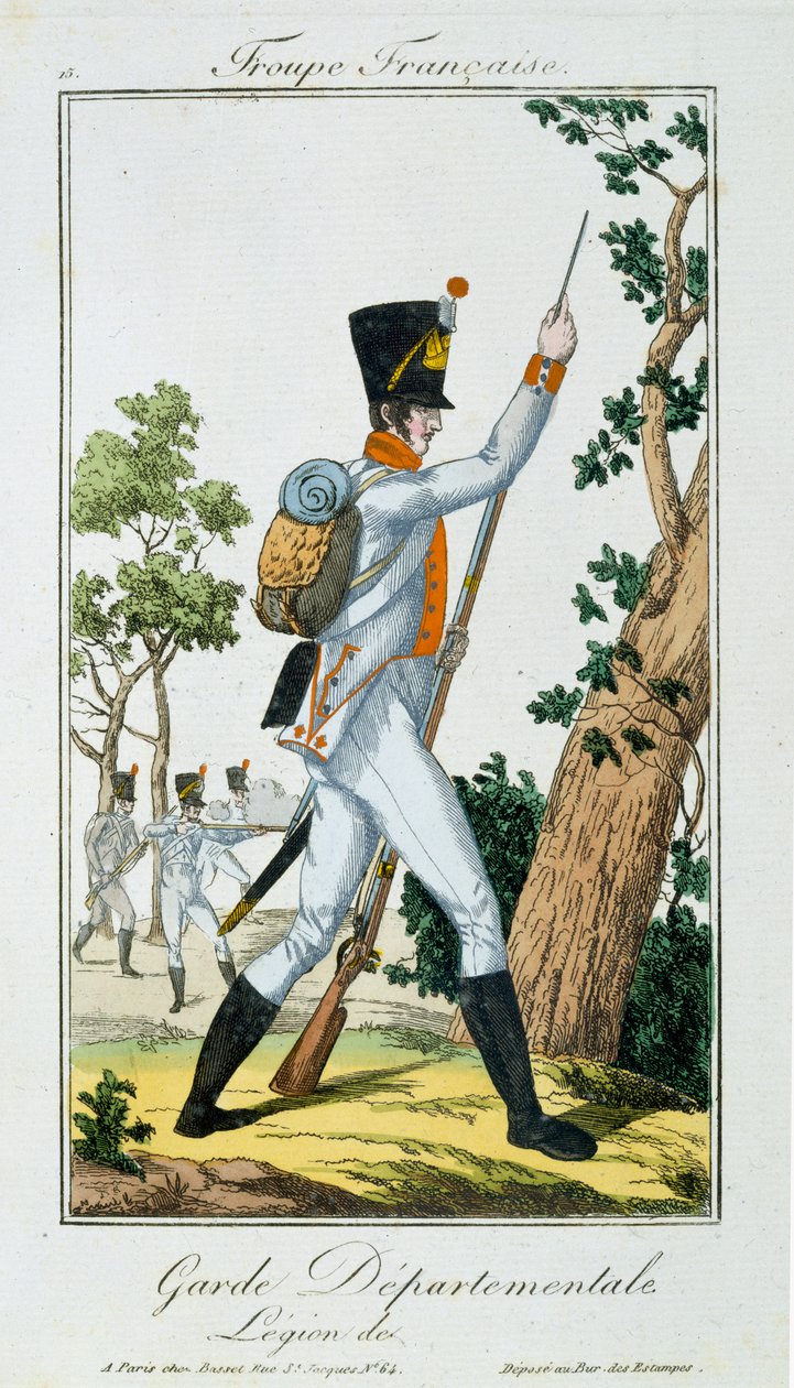 Straż Departamentalna, z Troupes Francaises, wyd. w Basset, Paryż, c.1790 autorstwa French School